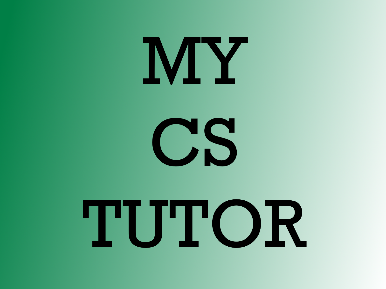 Computer Science Tutor