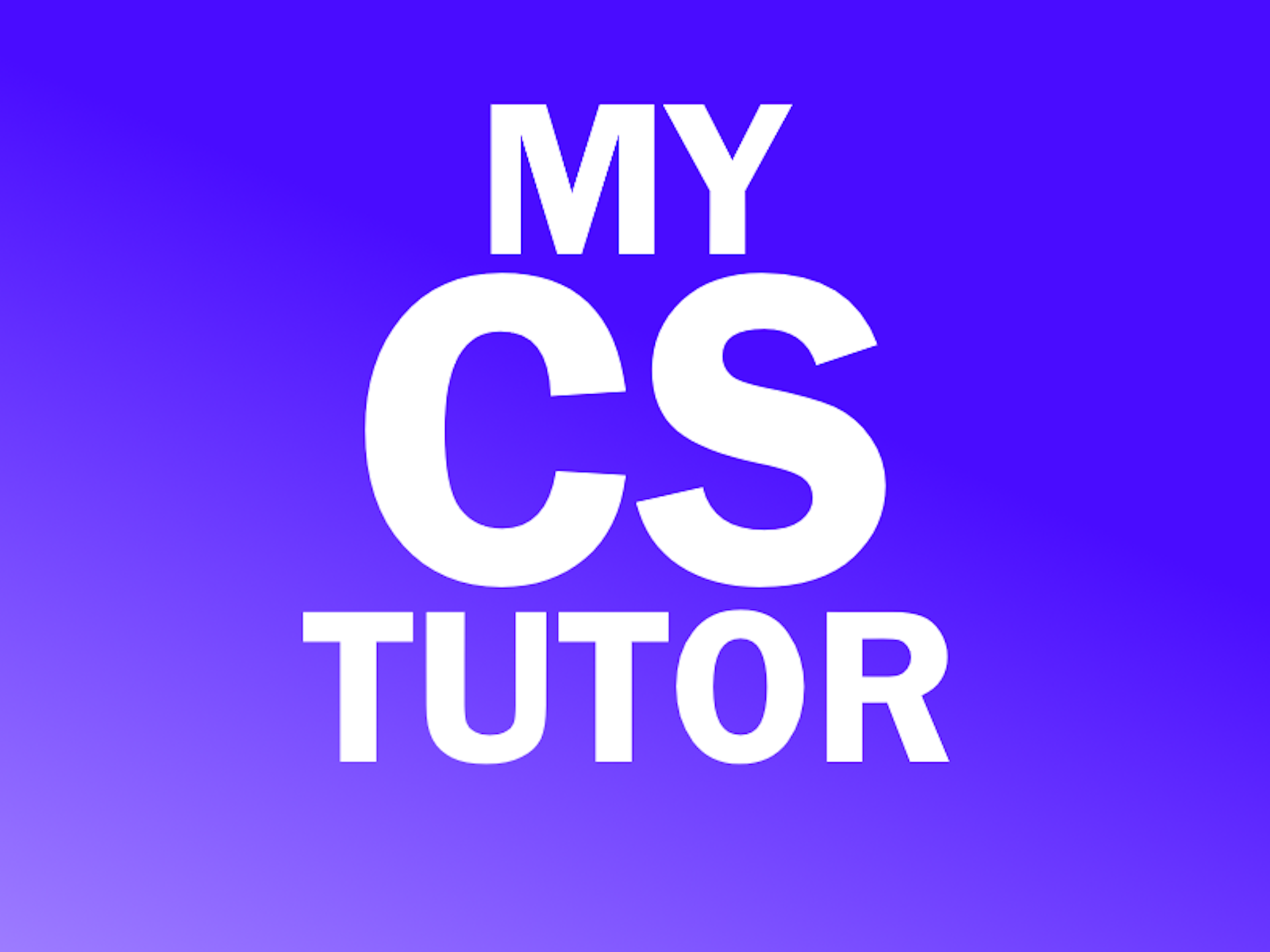 Computer Science Tutor